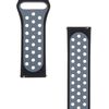 Tactical 267 Double Silicone Band Viedpulksteņu siksniņa 22mm / melns/pelēks Smart-Watch aksesuāri