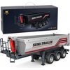 Huina 1509 1:18 Scale RC Metal Dump Trailer (Silver) Radio vadāmās rotaļlietas (RC)
