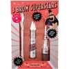 Travel Set Benefit: 3 Brow Superstars, Eyebrow Cream Pencil, 03, 0.17 g + 3 Brow Superstars, Eyebrow Gel, Clear, 3 g + 3 Brow Superstars, Eyebrow Gel, Clear, 1.5 g Dekoratīvā kosmētika