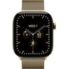 Apple Watch 12, 42 mm, GPS+5G, titanium, Gold Milanese Loop, gold titanium / gold - Smartwatch Smart-Watch Pulksteņi
