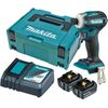 Akumulatora triecienskrūvgriezis Makita DTD158RFJ; 18 V; 170 Nm; 2x3,0 Ah akum. Аккумуляторная дрель / шуруповёрты