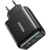 Ugreen wall charger 2× USB-A 36 W QC3.0 black (CD161) Telefonu lādētāji 220v