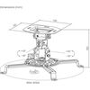 Maclean Ceiling Mount/Hanger for Projectors, 54–320 mm, up to 13.5 kg, 360-degree rotation, MC-200 B Projektoru kronšteini