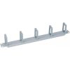 LOGILINK- 19'' Cable Management Bar 1U with 5 turnable plastic brackets, grey