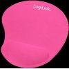 LOGILINK - Gel mouse pad with wrist rest support, pink