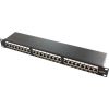 LOGILINK-  Patch Panel 19''-mounting Cat.6 STP 24 ports, black