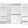 Top E Shop OPENO Modular Wardrobe SET 260/200 WHITE Drawers, Hanging Rails, Shelves – Large – For the Bedroom Jaunumi -Dārzam