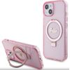 Guess Apple  iPhone 15 IML Ring Stand Glitter MagSafe Case Pink Чехлы - альтернативные