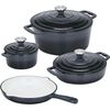 Cs Kochsysteme XANTEN cast iron 7pcs cookware set, grey Katli