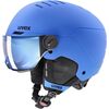 Kask narciarski dziecięcy UVEX Rocket jr. Visor blue matt Ziemas sporta ķiveres