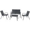 Gardena Garden furniture set Rivet KD Black Dārza mēbeļu komplekti