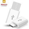 (Ir veikalā) Mocco Universāls Adapteris Micro USB(male) uz Type-C(female) USB Savienojums Balts