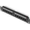 Lanberg Patch Panel 10'', 12 port 1U, cat.6, black