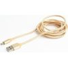 Gembird cotton braided micro USB cable 2.0 1.8M Gold