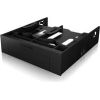 Raidsonic Icy Box IB-5251 Mounting frame for 2x2,5" + 1x3,5" HDD/SSDs in 1x5,25" bay, with front panel, black