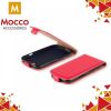 Mocco Kabura Rubber Case Vertikāli Atverams Premium Eco ādas Maks Telefonam Huawei P8 Lite (2017) Sarkans