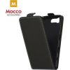 Mocco Kabura Rubber Case Vertikāli Atverams Premium Eco ādas Maks Telefonam Sony Xperia X Melns