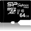 Карта памяти Silicon Power microSDXC 64ГБ Superior Pro U3 + адаптер