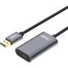 Unitek Cable USB 3.0 Active Extension, 5m, Alu., Y-3004