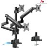 Maclean MC-811 Desk holder 3 LED monitors with 2xUSB3.0 17-27''3x7kg vesa 100x10