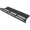 Lanberg keystone Patch Panel 19'' with organizer, 24 port  1U, black