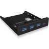 Raidsonic IcyBox 4x Port USB 3.0 Hub (3x USB 3.0, 1x USB Type-C), frontpanel 3.5''