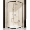RAVAK BLCP4-90 dušas kabīne-stūris ar bīdāmām durvīm 90x90cm, R500, pusaplis, satīns+stikls Grape
