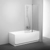 Ravak vannas siena CVS2 100 R balta + caurspīdīgs stikls