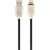 Gembird USB Male - Lightning Male Premium rubber 2m Black