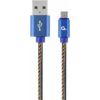 Gembird USB Male - Micro USB Male Premium denim 2m Blue