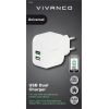 Vivanco charger USB 2,4A/1A, white (37563)