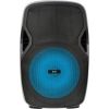 QTX PAL-15 15" RECHARGEABLE PORTABLE PA SYSTEM WITH LED EFFECT AND 2X VHF MICS, USB/SD/FM/BLUETOOTH PAL-15