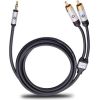 OEHLBACH Art. No. 60002 Black I-CONNECT J-35/R MOBILE AUDIO CABLE, 3.5 MM AUDIO JACK TO RCA PHONO 1.5m Art. No. 60002