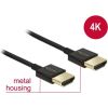 Delock Cable High Speed HDMI with Ethernet A male > A male 3D 4K 0.25m Slim