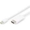 Assmann Cable Displayport 1.2 4K 60Hz UHD Type miniDP/HDMI A M/M white 2m