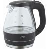 Adler AD 1224 Standard kettle, Glass, Glass/Black, 2000 W, 1.5 L, 360° rotational base