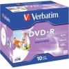 (Ir veikalā) Matricas DVD+R AZO Verbatim 4.7GB 16x Printable ID Branded, 10 Pack Jewel