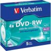 Matricas DVD-RW SERL Verbatim 4.7GB 4x 5 Pack Jewel