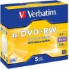 Matricas DVD+RW SERL Verbatim 4.7GB 4x 5 Pack Jewel