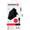 Swissten Premium Tīkla Lādētājs USB 3А / 15W Ar USB-C vadu 120 cm Melns