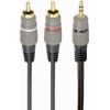 Gembird 2 x RCA Male - 1 x 3.5mm Male 10m Gold plated