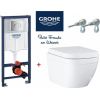 Grohe komplekts -  s EuroCeramic ar vāku SC, rāmis + taustiņš Arena Cosmo, stiprinājumi