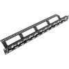 Lanberg keystone Patch Panel Blank 24 port Staggeged 1U with Organizer, Black