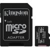 Kingston 64GB micSDXC Canvas Select Plus 100R A1 C10 Card + Aapter