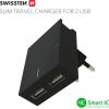 Swissten Premium Tīkla Lādētājs USB 3А / 15W Melns