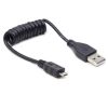 Gembird micro USB cable 2.0 coiled cable   0.6m