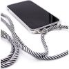 Evelatus Samsung A50s Case with rope Black Stripes  Transparent