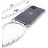 Evelatus Samsung A50s Case with rope White Stripes  Transparent