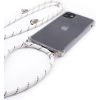 Evelatus iPhone 11 Pro Max Case with rope White Stripes  Transparent