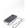 Evelatus iPhone XS Max Silicone TPU Transparent with Necklace Strap  Silver